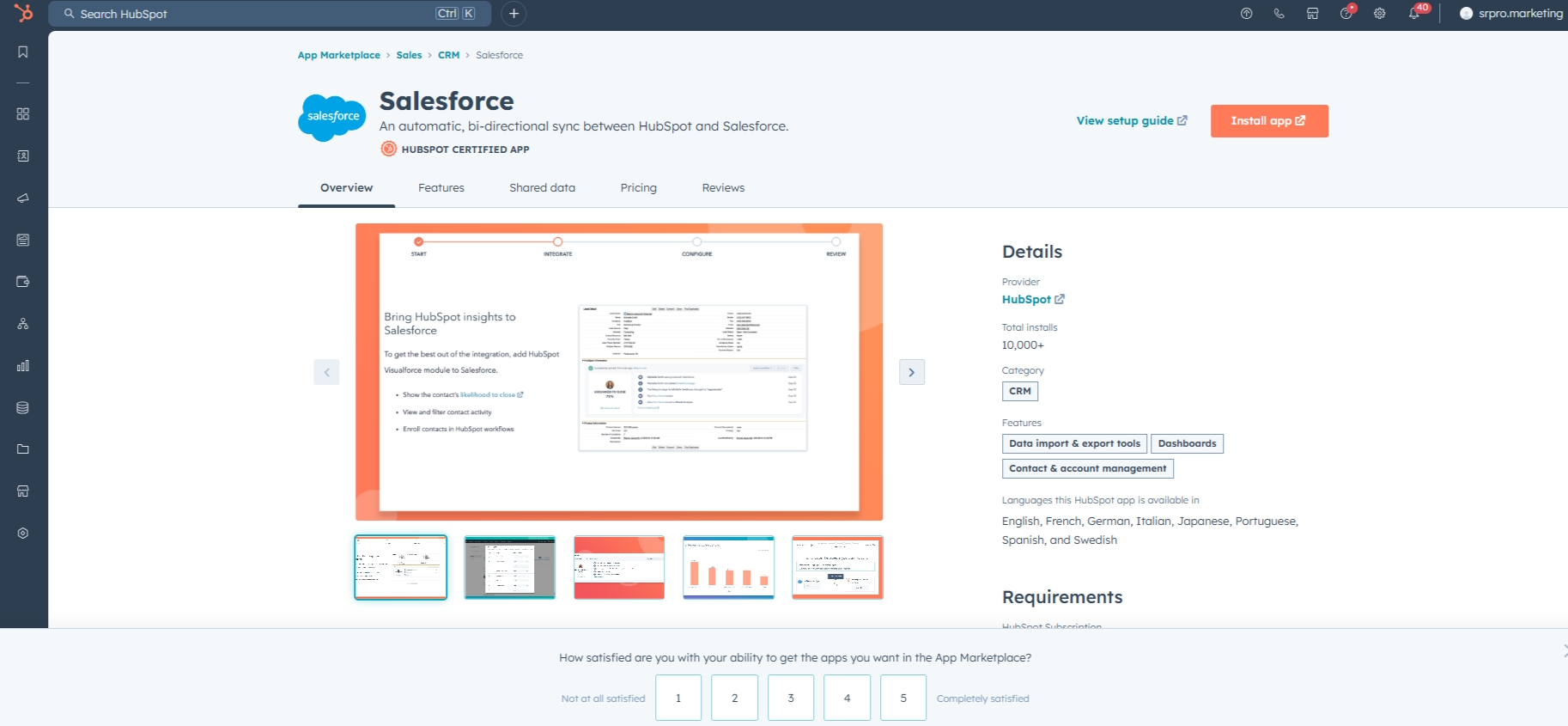 HubSpot Marketplace - Salesforce