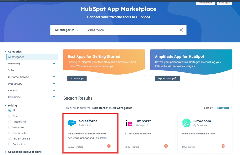 Hubspot Salesforce integration