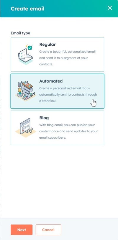 create automated email