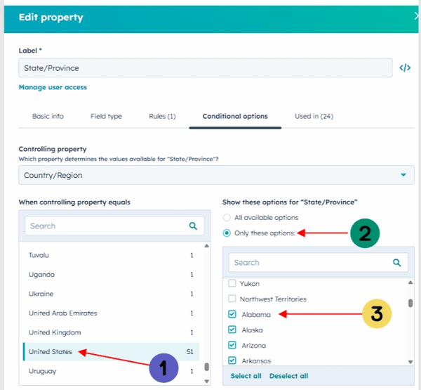 edit property in HubSpot