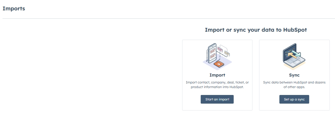 import data in HubSpot